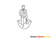 Manager clip art gratuit – Travail à colorier