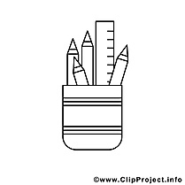 Papeterie clip art – Travail image à colorier