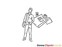 Reporter illustration – Coloriage travail cliparts