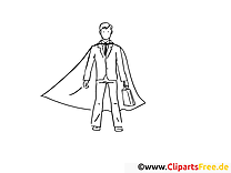 Superman clipart – Travail dessins à colorier