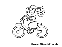 Bicyclette clip art gratuit – Voitures à colorier