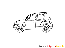 Voiture coloriag illustration gratuite