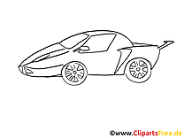 Voiture de sport illustration à imprimer gratuite