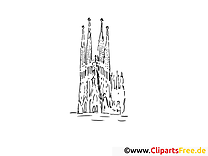 Barcelone image gratuite – Voyage à colorier