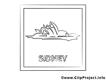 Sydney image à télécharger – Voyage à colorier