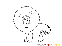 Coloriage lion image à télécharger gratuite