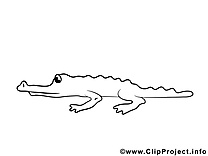 Crocodile clipart – Afrique dessins à colorier