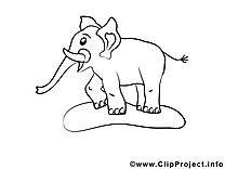 Éléphant clip art gratuit – Afrique à imprimer