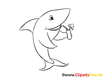 Requin clipart – Zoo dessins à colorier