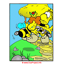 Open clip art abeilles