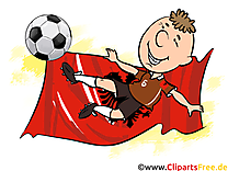 Drapeau Albanie Football Clipart Joueur sur le Terrain