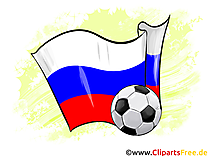 Russie Drapeau Clipart Football pour télécharger