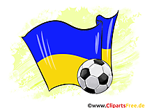 Ukraine Football Clipart Drapeau