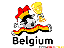 Football Clipart Belgique Joueur sur le Terrain