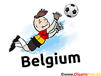 Soccer gratuit Cliparts Joueurs Belgique avec le Ballon