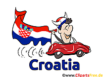 Voiture Illustration Soccer Croatie gratuitement télécharger
