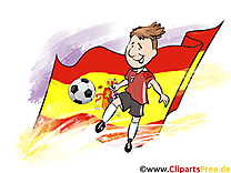 Drapeau Soccer gratuit Cliparts Espagne Ballon