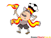 Football Clipart Joueur Espagne sur le Terrain