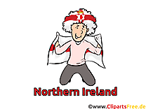 Football Clipart Joueur Irlande du Nord sur le Terrain