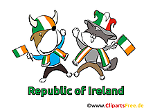 Animaux Football Clipart Irlande Joueur sur le Terrain