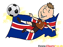 Drapeau Images Football Islande gratuitement