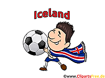 Soccer Islande gratuit Cliparts Joueurs avec le Ballon