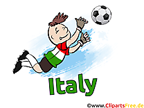 Soccer gratuit Cliparts Joueurs avec le Ballon Italie