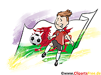 Drapeau Illustration Soccer Pays de galles télécharger