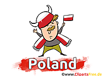 Football Clipart Joueur sur le Terrain Pologne
