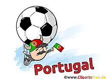 Soccer gratuit Cliparts Portugal Joueurs avec le Ballon
