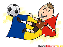 Drapeau Gratuit Soccer Clip arts Roumanie pour télécharger