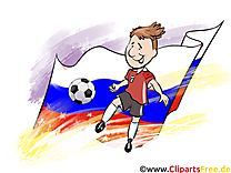 Drapeau Joueur Football Russie Soccer gratuit Image