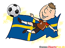 Drapeau Suède Ballon Football gratuit pour télécharger