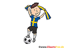 Soccer Suède gratuit Cliparts Joueurs avec le Ballon