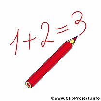 Crayon équation dessin – Début école clip arts gratuits