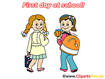 Dessins gratuits rentrée – Début école clipart