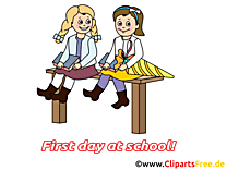 Image gratuite rentrée – Début école clipart