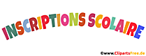 Inscription scolaire clip art