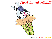 Lapin illustration gratuite – Début école clipart