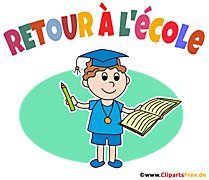 Mon premier jour d'école clipart