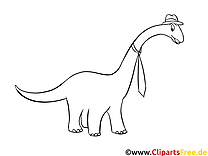 Apatosaurus clip arts à colorier – Dinosaure illustrations