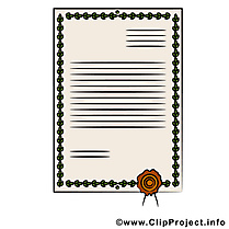 Document clip art – Diplôme image gratuite