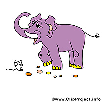 Éléphant dessins gratuits - Souris clipart gratuit