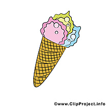 Glace clip arts gratuits - Été illustrations