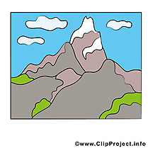 Montagne clipart gratuit - Ciel images