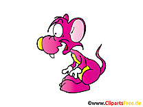 Rat rose clip art gratuit - Rongeur dessin