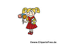 Carte clipart gratuit fille – École images