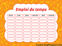 Clip art gratuit horaires de cours – École dessin