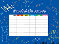 Cliparts gratuis horaires de cours – École images