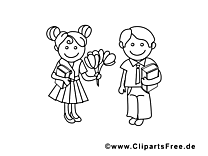 Coloriage enfants – École dessins gratuits